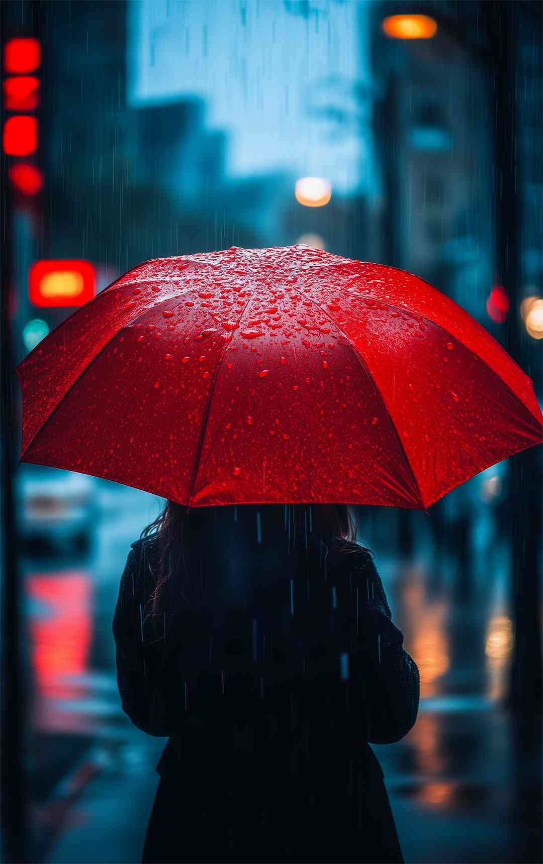 Woman holding an umbrella, walking in the rain | MirrorLog